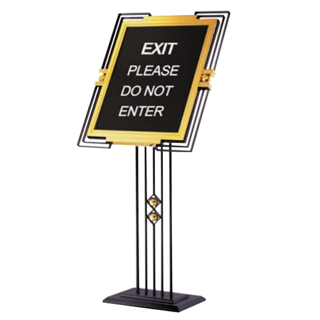 Black Gold Bevel Sign Sign