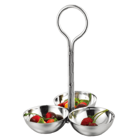 Stainless Steel Three Flavor Snack Dish