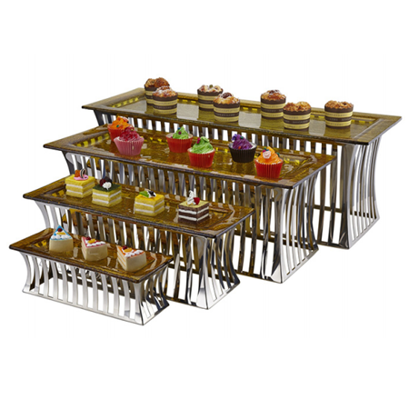 Stainless steel long strip Dim sum holder