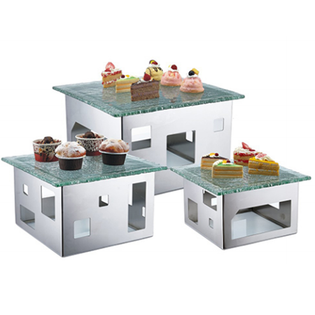 Stainless steel square pane Dim sum holder