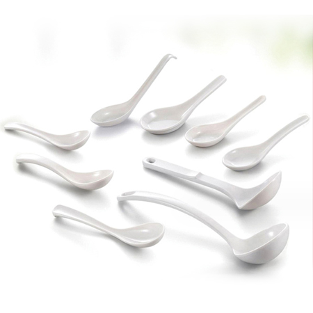 Porcelain imitation melamine wholesale white spoons, hotel restaurants, commerci