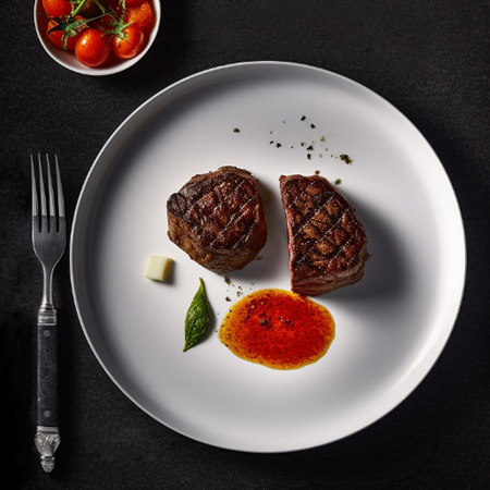 Ceramic Pure White Round Plate Dining Plate Hotel Household Beef Rib Plate