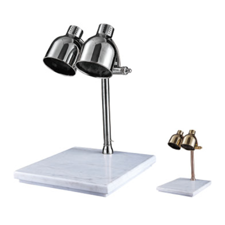 Marble double head steel/gold insulation table