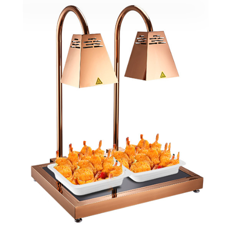 Double head luxury gold-plated marble insulation table