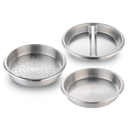 Buffet stove, circular stainless steel food basin, insulation furnace, circular 