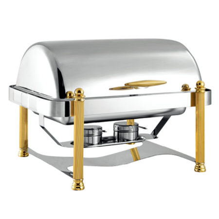 Roman column rectangular stainless steel/gold-plated buffet stove/soup stove