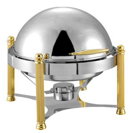 Roman column circular stainless steel/gold-plated buffet stove/soup stove